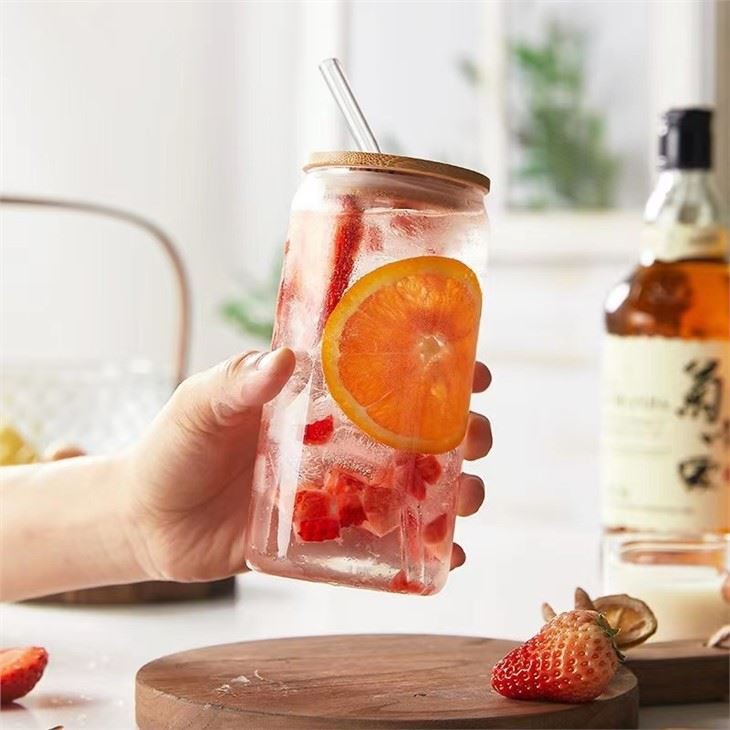 Glass Juice Cup (with Straw)